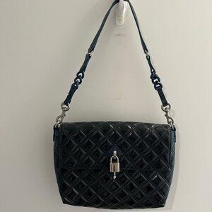 Marc Jacobs Quilted Patent Leather Shoulder Bag | Navy | Vintage